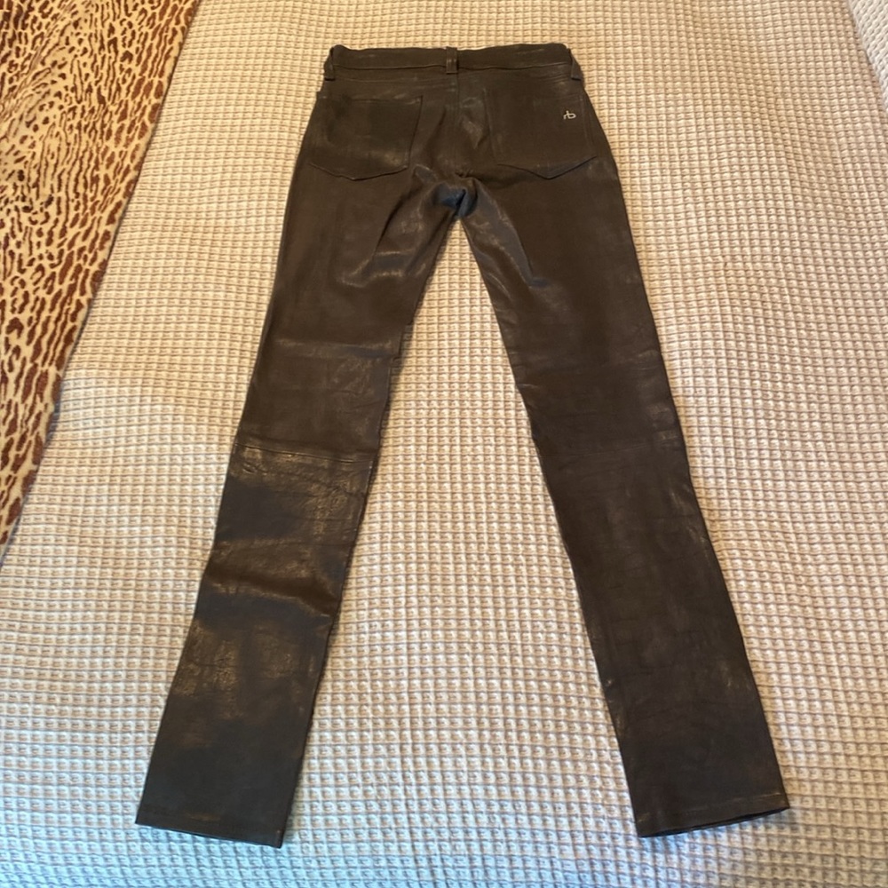 Rag And Bone Leather Pants Euc! Size 26 - image 2